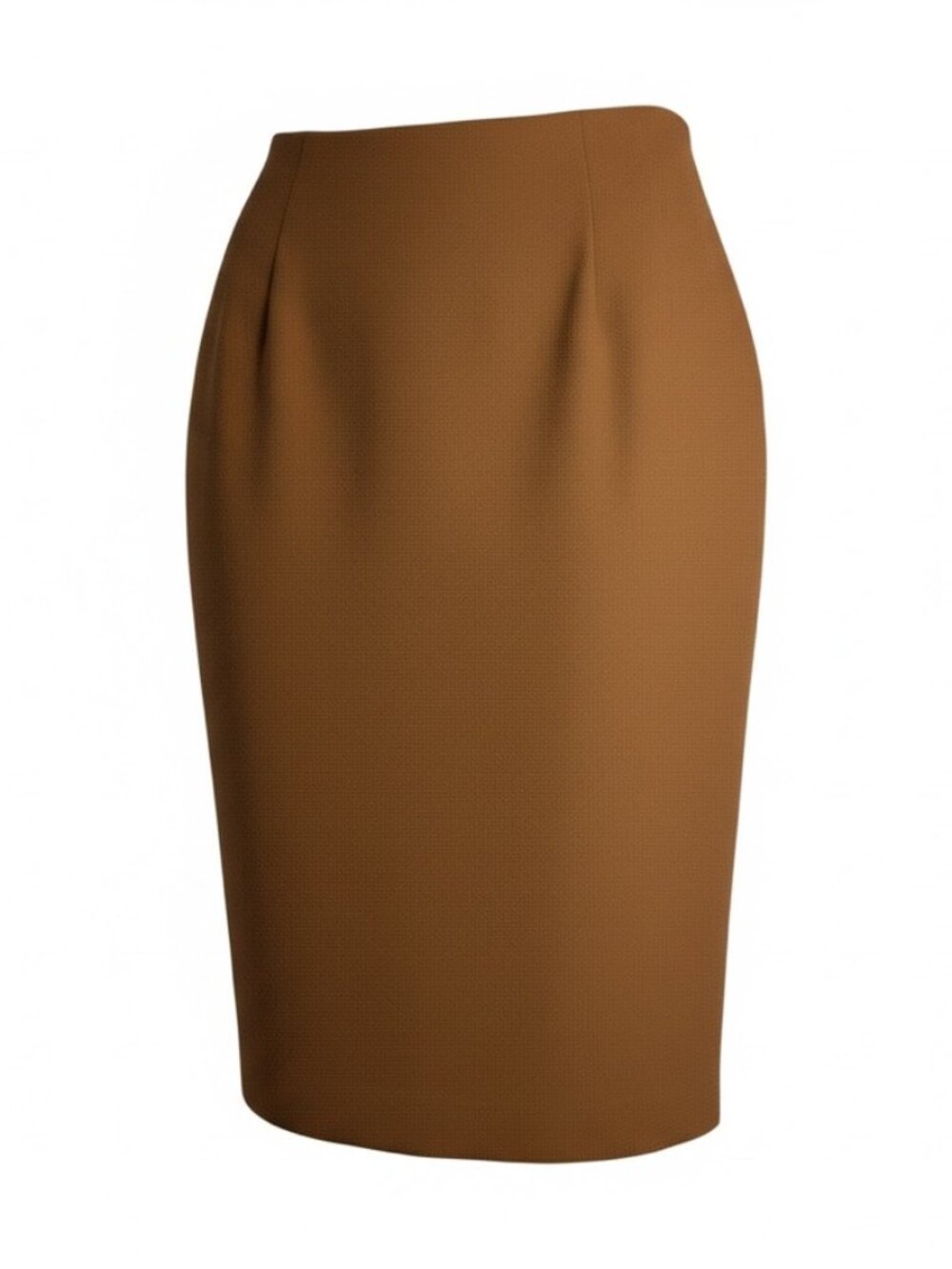Vintage 90s Liz Claiborne Collection Camel Wool Pencil Skirt Made in USA Size 6